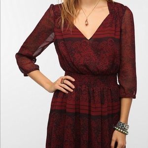 Urban outfitters red COPE Chiffon Dress